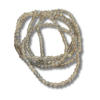 Armband labradorit små runda pärlor 4mm