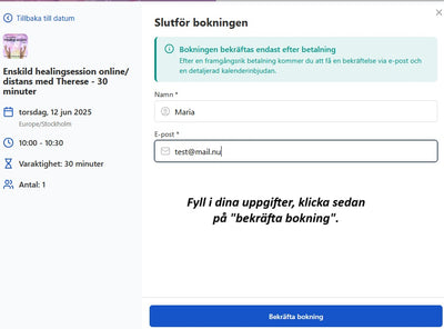 Enskild healingsession online/distans med Therese - 30 minuter
