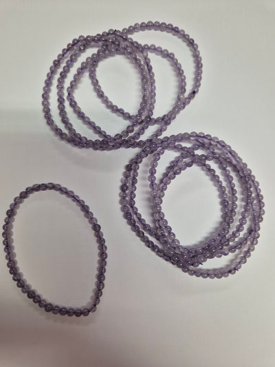Armband - Ametist runda pärlor 4mm