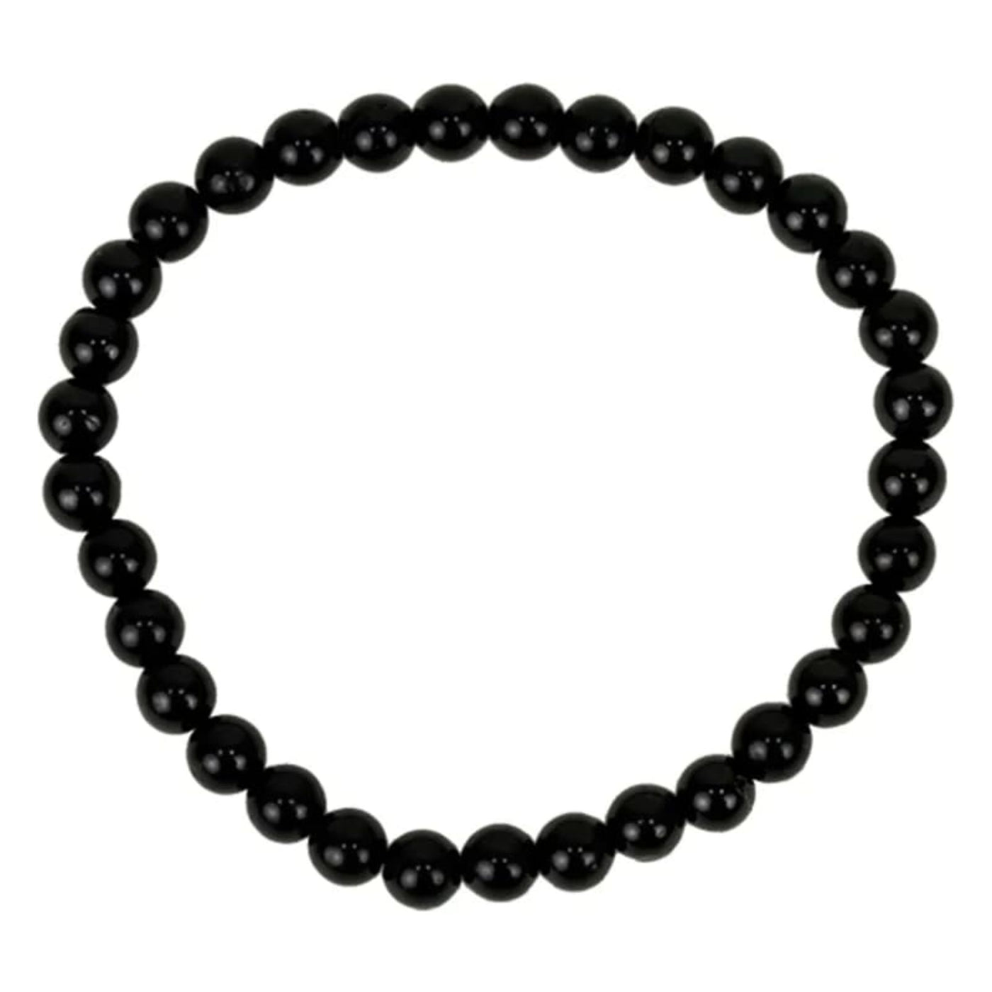 Armband svart turmalin - små runda pärlor