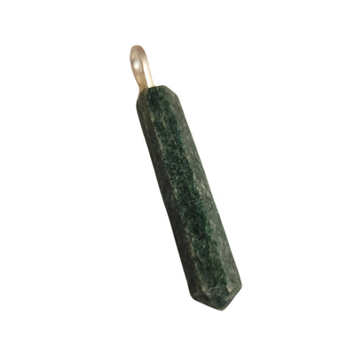 Hänge (pennformat) av grön jade nefrit