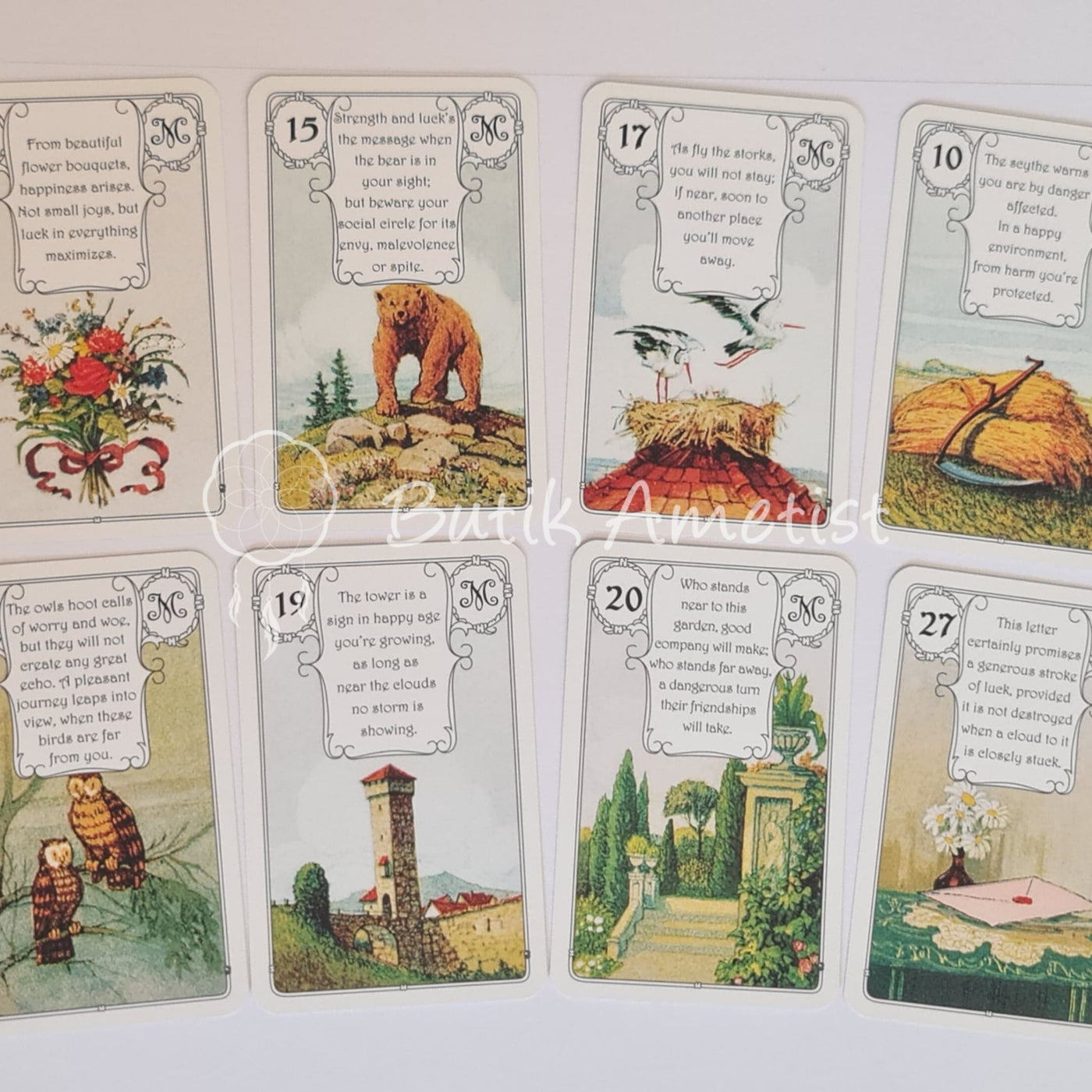 Lenormand Red Owl - card deck